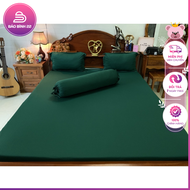 Bộ ga thun lạnh hàn quốc bộ ga 4 món gồm 1 ga bọc nệm 2 vỏ gối nằm và 1 vỏ gối ôm thun lạnh dày mịn