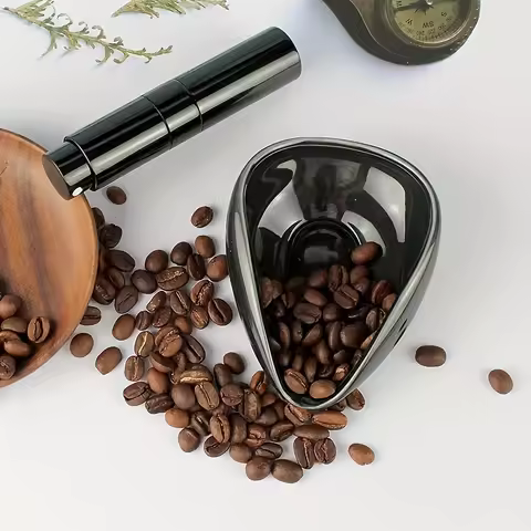 Coffee Bean Measuring Cup and Spoon Set Weighing Tray Coffee Powder Dosage Tray Suitable for Home Ca
