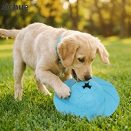 ZICHUE Pet Food Dispensing Toy, Multi Tone Option Rubber Texture Dog Disc Feeder, Bite Resilient Rou