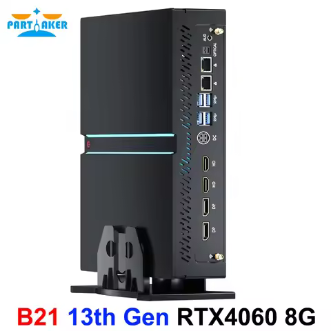 Partaker Mini PC 13th Gen Intel Core I9 13900F I7 13700F I5 13400F NVIDIA RTX 4060 8G PCIE4.0 Window