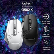 Chuột game có dây Logitech G502 X–switch LIGHTFORCE hybrid Cảm biến Hero 25K13 nút macro check seri