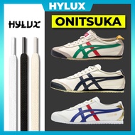 Onitsuka TIGER Shoelace Replacement In White Black Premium Version - HYLUX STORE