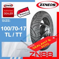 Zeneos ZN88 100/70 R17 Motorcycle Tire Tubeless w/ Free Tire Sealant &amp; Pito Tubeless