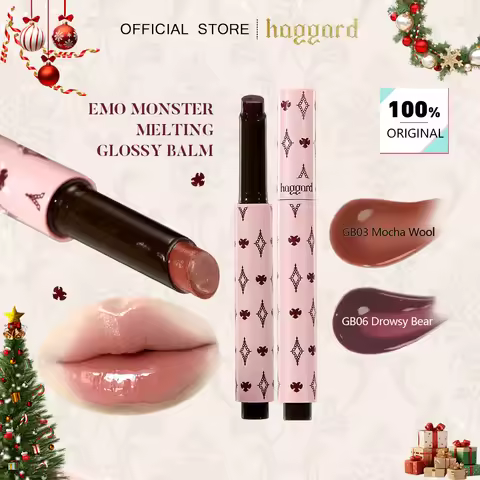haggard Emo Monster Melting Glossy Balm,Solid Glossy Balm Texture,Lightweight Non-Sticky,Natural Col