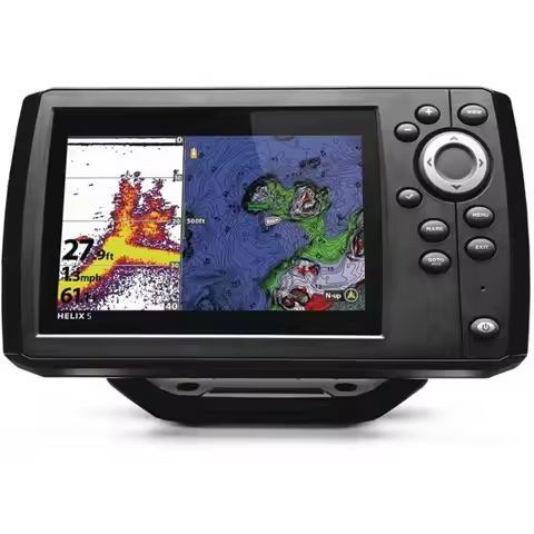 5 Inch GPS Fish Finder with CHIRP Sonar Transducer for Marine Fishing Boat