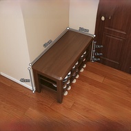 Stool เต็งรองเท้าไม้แท้สำหรับใส่รองเท้าในบ้าน ไม่ต้องติดตั้ง ชั้นวางรองเท้าสุดหรู ที่พักเท้าสุดหรู