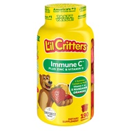 อาหารเสริมเด็ก วิตามินเด็กกัมมี่ Lil Critters Immune C Plus Zinc & Vitamin D 190 เม็ด ช่วยในการดูดซึ