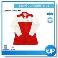 Baju Korporat BSMM PSBM Lengan Pendek & Panjang Original Corporate Shirt Putih Merah