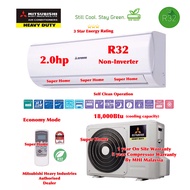 Mitsubishi 2.0hp R32 Non Inverter Aircond SRK18CXP &amp; SRC18CXP Mitsubishi Heavy Industries R32 2hp Non Inverter Air conditioner