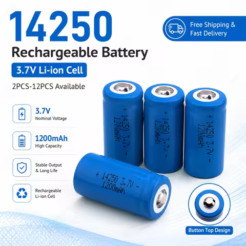 14250 3.7V 1200mAh Lithium Rechargeable Cell LS14250 ER14250H 1/2 AA 1/2-R6 Industrial Button Batter