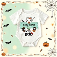 Custom Name Hello Kitty Halloween Baby Onesie Romper Cute Cartoon Short Sleeve Bodysuit Newborn Infa