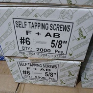 [WHOLESALE] CONTENTS 2000 PCS F+AB FH+ 6x5/8" [1.5CM] Lion Taping Screws Per Box Tapping Screws