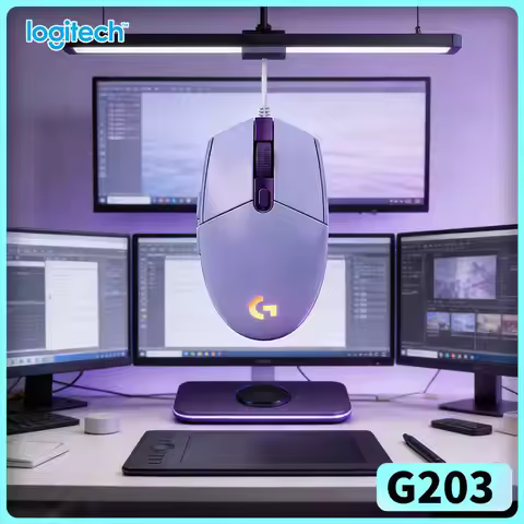 Logitech G203 Prodigy RGB Gaming Mouse Wired 8000 DPI 6 Buttons On-Board Memory 1000Hz Polling Windo