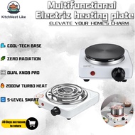 【​MYStock24H】🔥1000W Electric Hot Plate | Adjustable 5-Temp Control & Non-Skid Base | 220V UK Plug fo