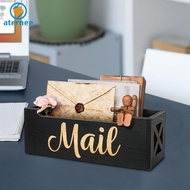 Aternee Wooden Mail Organizer Mail Storage Organizer Tray for Counter Lightweight