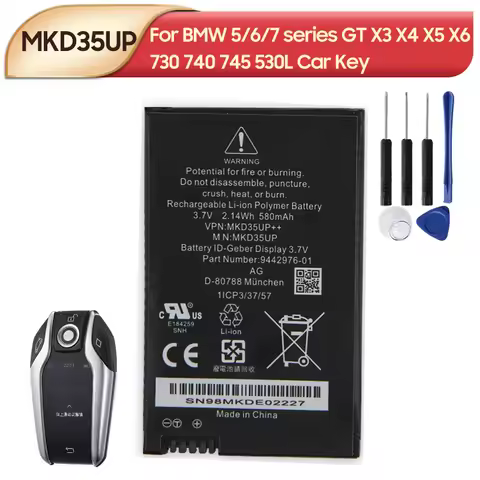 Car Key Battery MKD35UP For BMW 5/6/7 series GT X3 X4 X5 X6 730 740 745 530L Display Remote Control 