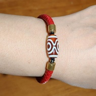 Ethnic Style Natural Agate Dzi Beads Bracelet One Eye Backer Three Eyes Nine Eyes Couple Style Dzi B