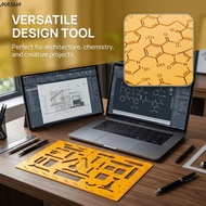 MASHAMY Drawing Template, Yellow Plastic Architectural Design Template, Drawing Helper Resin Draftin