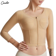 CORSELET Plus Size Breast Augmentation Support Bra Liposuction Garment Tummy Girdle For Operation Post Surgery bra Fixed Chest Shapewear Top Women With Sleeves Arm Slimmer XXS XS