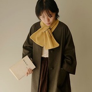 日本製薑黃羊毛呢保暖短款圍脖圍巾 配飾