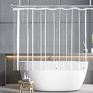 Short Shower Curtain Liner 60 Inch Length, Clear PEVA Vinyl Waterproof Shower Curtain,Walkin Tub or