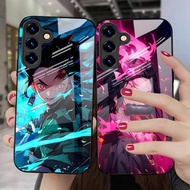 Suitable for Samsung S25Ultra Phone Case A56 Anime A16 Protective Case Demon Slayer Glass Case S23 N