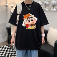 【Premium 220GSM 100% Cotton T-Shirt】GXG Kaos Katun Lengan Pendek Unisex, Corak Shin - chan Makan Bur