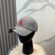 C CK Baseball Cap Woolen Texture Letter Logo Cap Light Luxury Simple Fashion Soft Top Cap