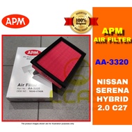 100% ORIGINAL APM AIR FILTER NISSAN SERENA HYBRID 2.0 C27 ( AA-3320 ) 16546-5TA0A