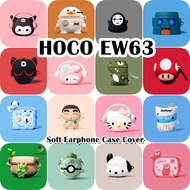 READY STOCK!For HOCO EW63 Case Casing Soft Silicone Niche Cartoon Styling Earphone Case Cover NO.2