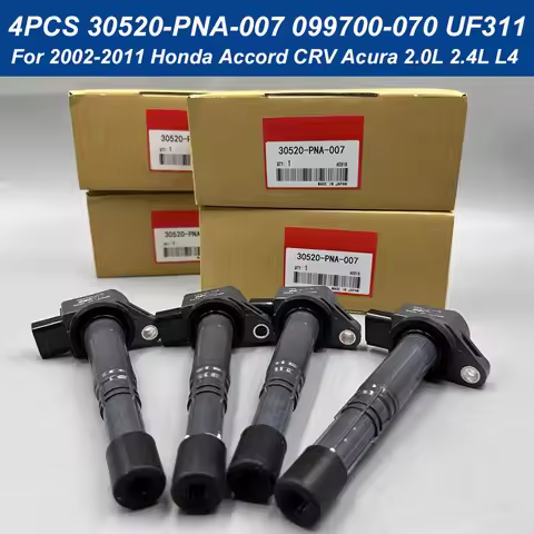 4PCS Ignition Coil For Honda Civic Accord CRV K20 K24 FA5 FG1 EP3 Element OEM 30520-PNA-007 30520PNA