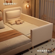 Baby Girl Thickened Crib Ready Stock Guardrail Large Stitching Solid Wood with Bedside Stitching Chi