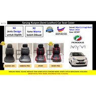 Perodua MYVI 1.3/1.5 LAGI BEST (13') BITE - Semi Leather Car Seat Cover/Sarung Kusyen Kereta