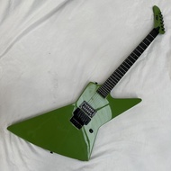 Custom ESP Explorer Electric Guitar Humbucker Pickups Black Hardware Green 24 Fret Professional Guit
