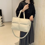 Puffer Tote Bag Large Quilted Shoulder Bag Lightweight Satchel Purse Soft Padded Pillow Shopper Bag 