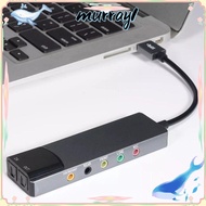 MURRAY External Audio Card, USB Portable Sound Card,  7.1 5.1 Channel Game Live Streaming Practical 