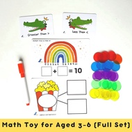 Math game transparent token_ Montessori game_ Mainan budak perempuan lelaki_ Toys for kids