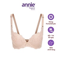 Áo ngực ren 3 móc tạo dáng lưng thon annie Bra 8140, mút dày nâng ngực gợi cảm, sang trọng, thoáng m