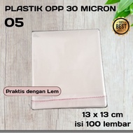 PLASTIK OPP 13X13 (SEAL/LEM) TEBAL 30 MICRON/ PLASTIK KEMASAN KUE
