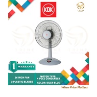 KDK KB404 16" TABLE FAN WITH CONDENSER MOTOR BEIGE/RED/BLUE KB-404
