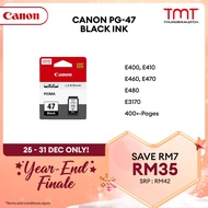 Canon PG-47 Black Ink Cartridge - E400/E410/E460/E470/E480/E3170 (400 Pages)