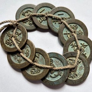 34MM Thick Genuine Five Emperor Copper Coins Pure Copper Ten Emperor Coins Ancient Coins Old Copper 