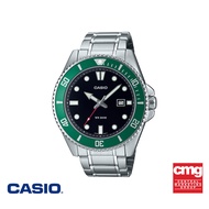 [ของแท้] CASIO นาฬิกาข้อมือ CASIO รุ่น MDV-107D-3AVDF วัสดุสเตนเลสสตีล สีเงิน