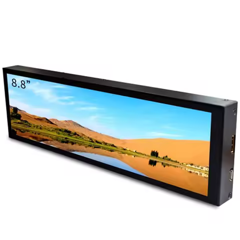 8.8 Inch Computer IPS Secondary Screen Portable Monitor HDMI Long Moniter HD 1920x480 Laptop PC Disp