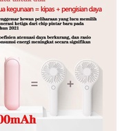❁ New Portable Fan 4800mAh Power Bank + Mini Fans 2 in 1 USB Rechargeable Pocket Desk Handheld Fan -