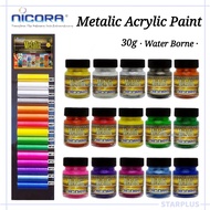 (Starplus)Nicora Metaliz Acrylic Paint | Painting | Shining Acrylic Color | Water Based Metallic Pai