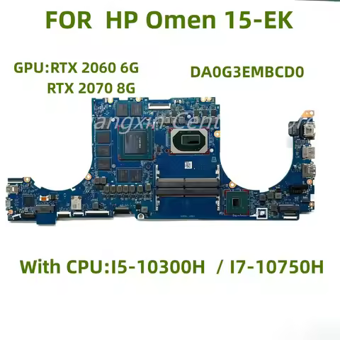 DA0G3EMBCD0 motherboard is suitable for HP OMEN 15 15-EK laptop with I5-10300H I7-10750H CPU GPU: RT