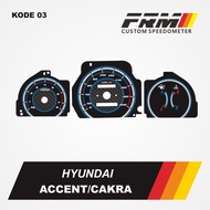 Custom speedometer for hyundai accent / bimantara cakra