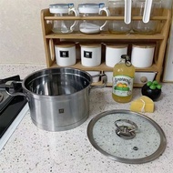 Zwilling stainless steel soup pot 304 non-stick pot household food grade binaural soup pot with lid