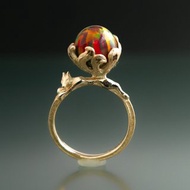YOKAI Ring Kyubi no Kitsune 10K YG with KYOTO Opal